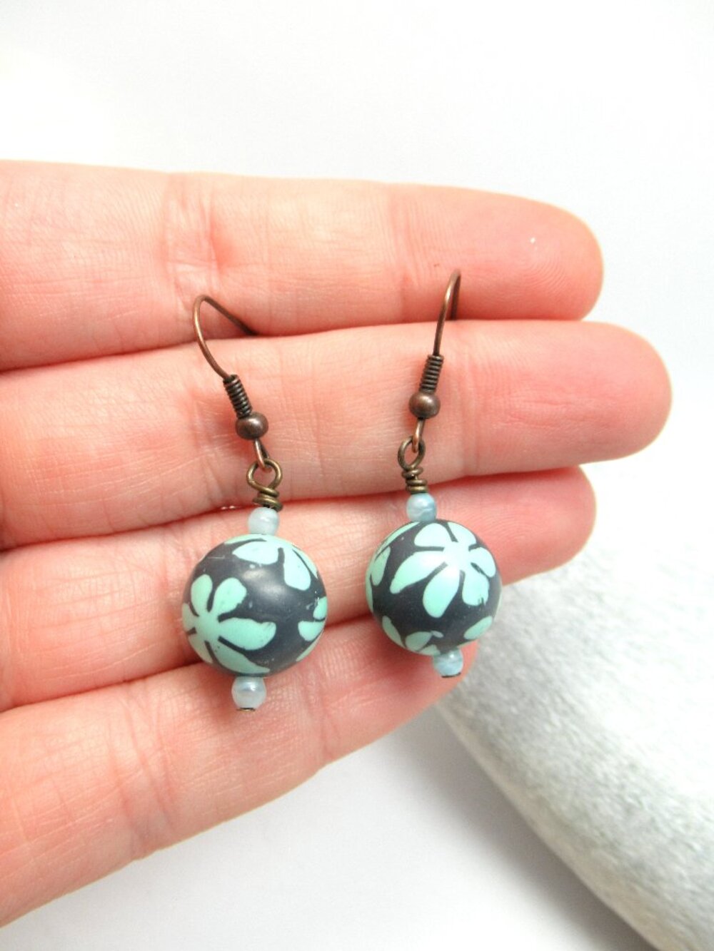 Handmade clay earrings